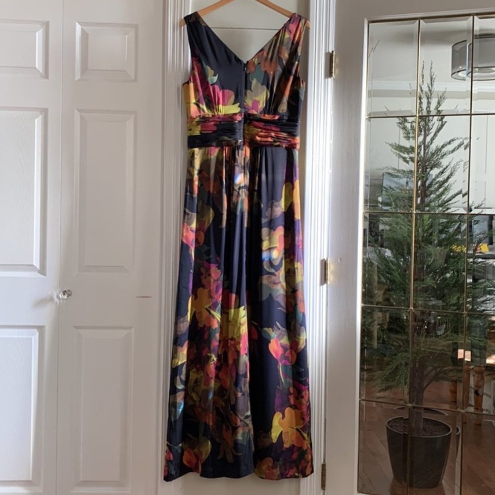 Banana Republic Black Maxi Dress with Multicolor Floral Design - Picture 10 of 16